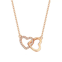 Raajsi by Yellow Chimes 925 Sterling Silver Necklace for Women & Girls Pure Silver Rosegold Plated Heart Pendant for Women | Valentine Gift for Girls | With Certificate of Authenticity & 925 Stamp