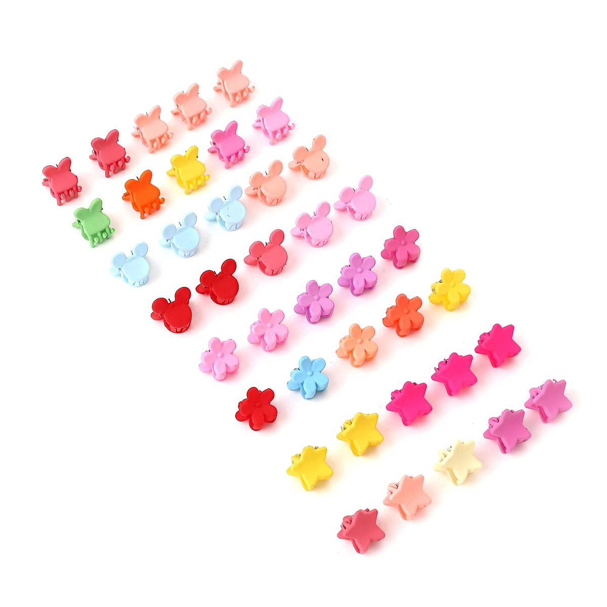 Melbees by Yellow Chimes Hair Clips for Girls Kids Hair Accessories for Girls Hair Claw Clips for Girls Kids Multicolor Small Claw Clip 40 Pcs Mini Hair Claw Clips for Girls Baby's Clutchers for Hair