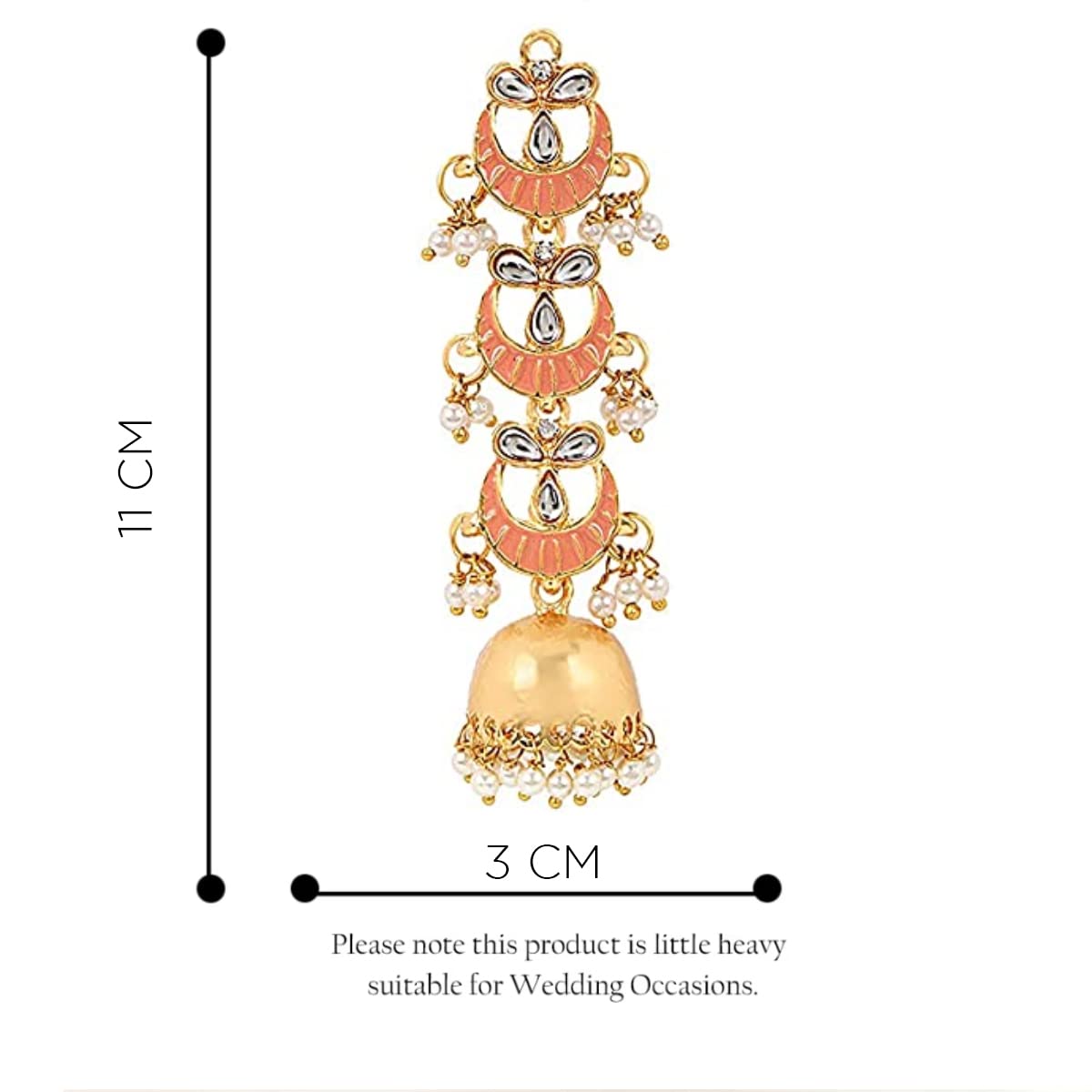 Yellow Chimes Jhumka Earrings for Women Gold Plated Traditional Meenakari Floral Chandbali Dangler Earrings for Women and Girls.