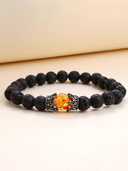 Kairangi Bracelets for Men and Boys Black Beads Bracelet for Men | Black Obsidian Bracelets,Stretchable Mens Bracelets | Birthday Gift for Men and Boys Anniversary Gift for Husband
