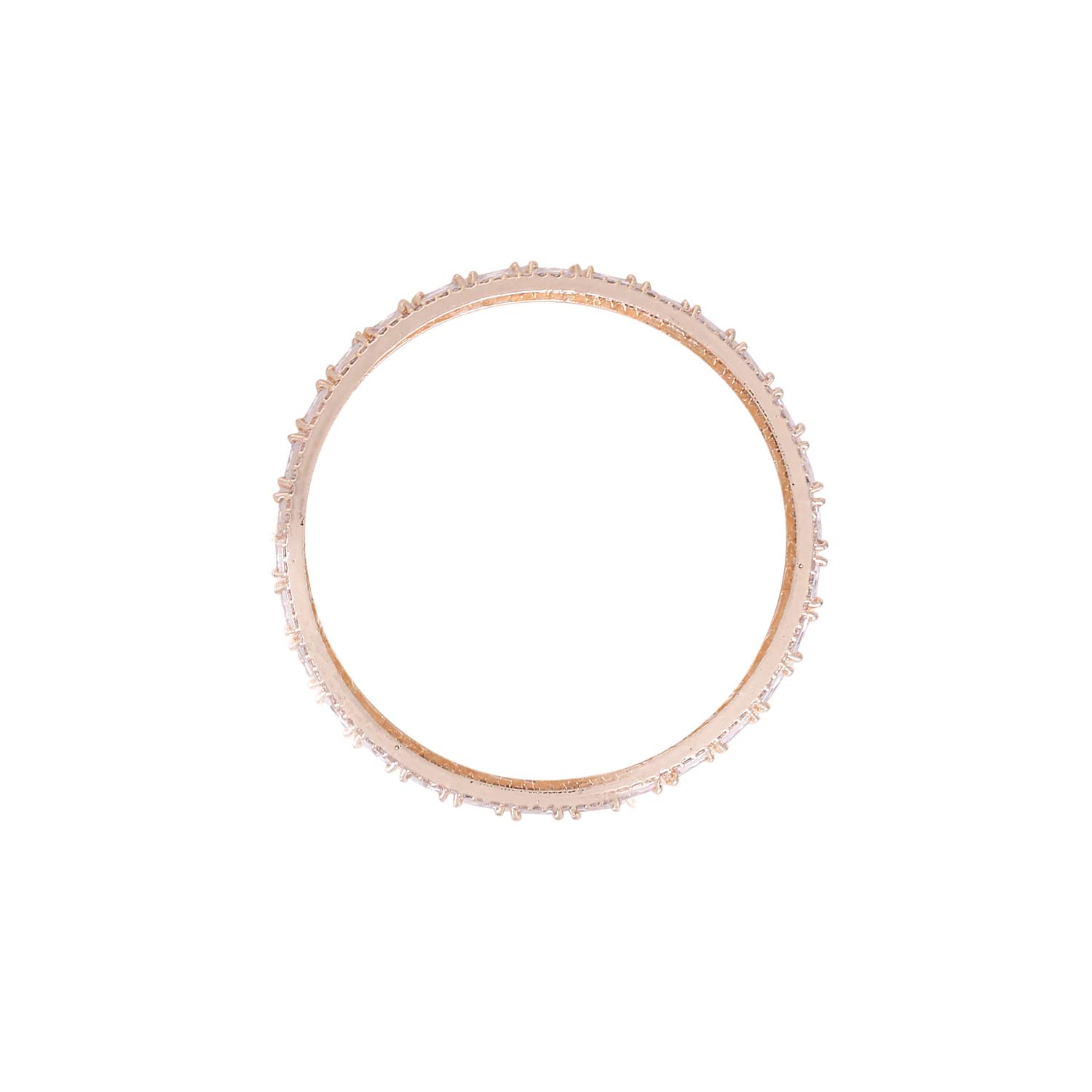 Yellow Chimes Bangles for Women and Girls American Diamond Bangles for women | Rose Gold Tone White AD Stone Bangles | Birthday Gift For girls and women Anniversary Gift for Wife