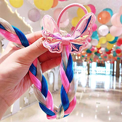 Melbees by Yellow Chimes Hair Extensions for Girls Kids Hair Accessories for Girls Baby's Hair Ties for Hair Coloring Highlights Effects Cute Artificial Hair Extensions Hair Hangings for Hair Decoration
