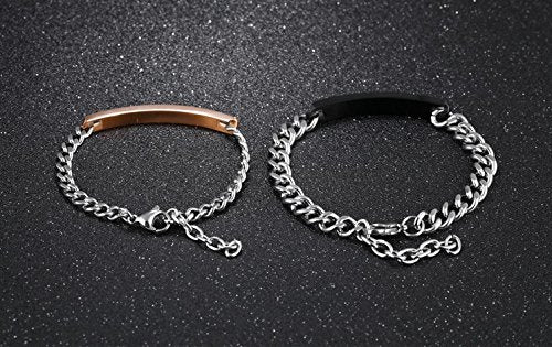 Yellow Chimes Bracelet for Women His Queen Her King Bracelet Titanium Stainless Steel Couple Bracelet for Girls and Boys