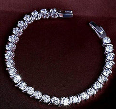 Yellow Chimes Bracelet for Women A5 Crystal Feminine Sparkling Silver Chain Bracelet for Women and Girls
