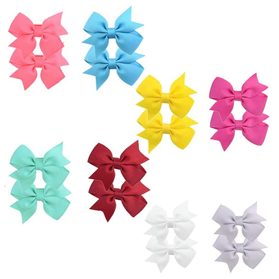 Melbees by Yellow Chimes Hair Clips for Girls Kids Hair Accessories for Girls Hair Clip Alligator Clips Set of 16 PCS Multicolor Cute Bow Hair Clips for Baby Girls Baby Hair Clips For Kids Toddlers
