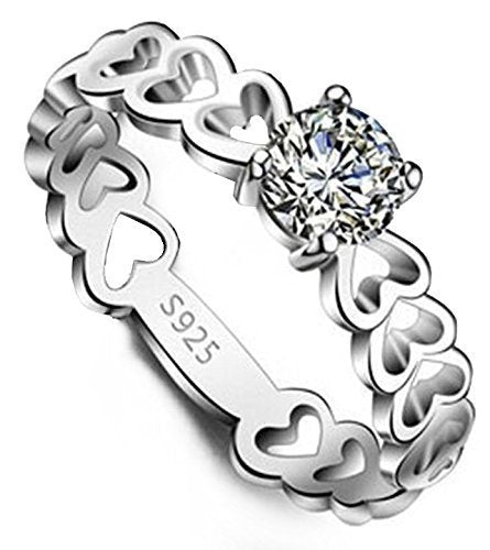 Yellow Chimes Heart Ring Dazzling Engagement Proposal Austrian Crystal 925 Silver Plated Designed Adjustable Ring for Girls