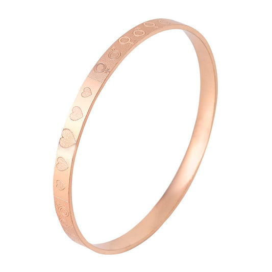 Yellow Chimes Bangles for Women & Girls Traditional Rose Gold Bangles for women Rose Gold Plated Bangles for Girls | Heart Designed Bangles | Birthday Gift For girls & women Anniversary Gift for Wife