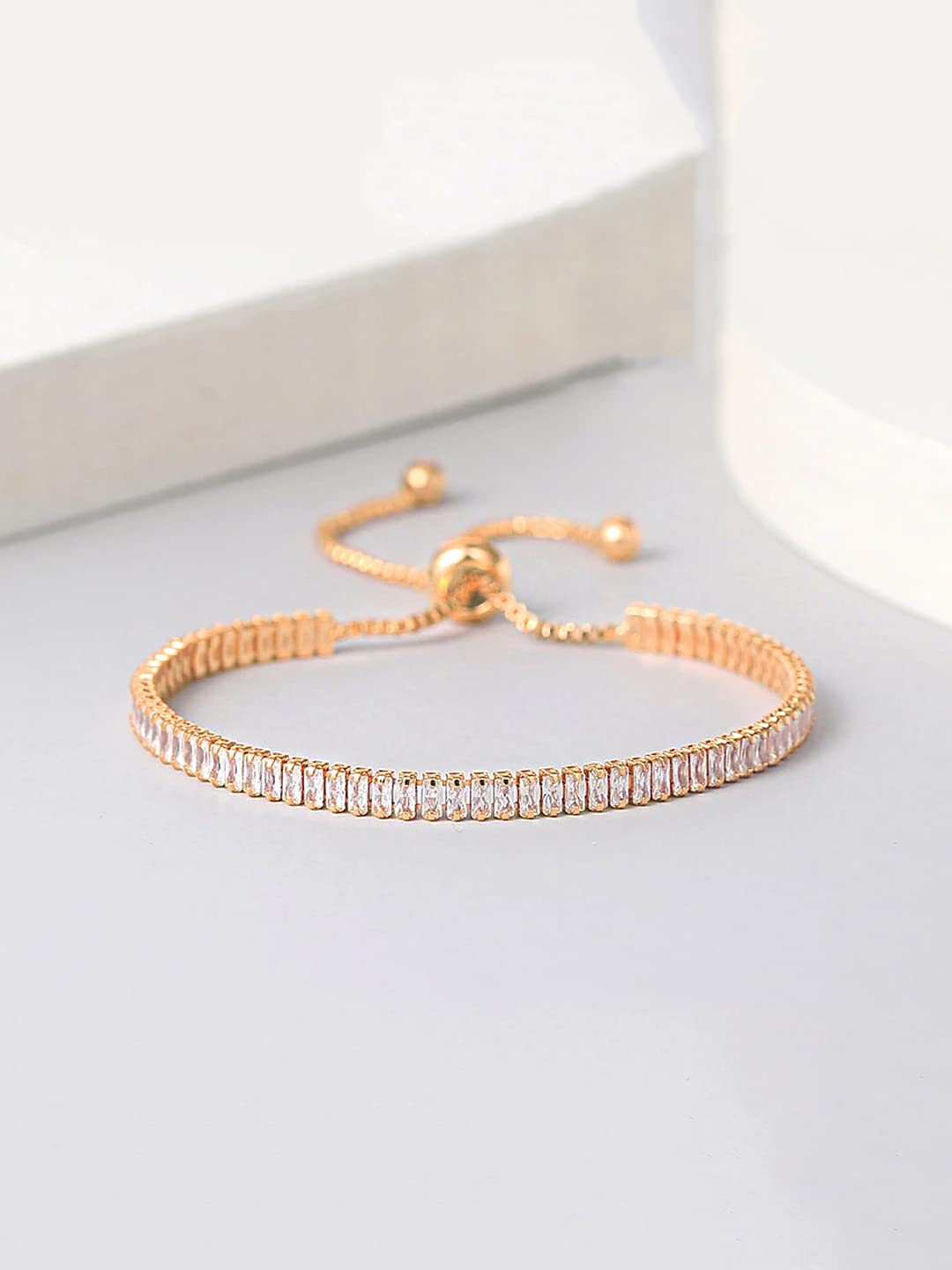 Millie 14K Gold Adjustable Gemstone Tennis Bracelet | Gage Diamonds