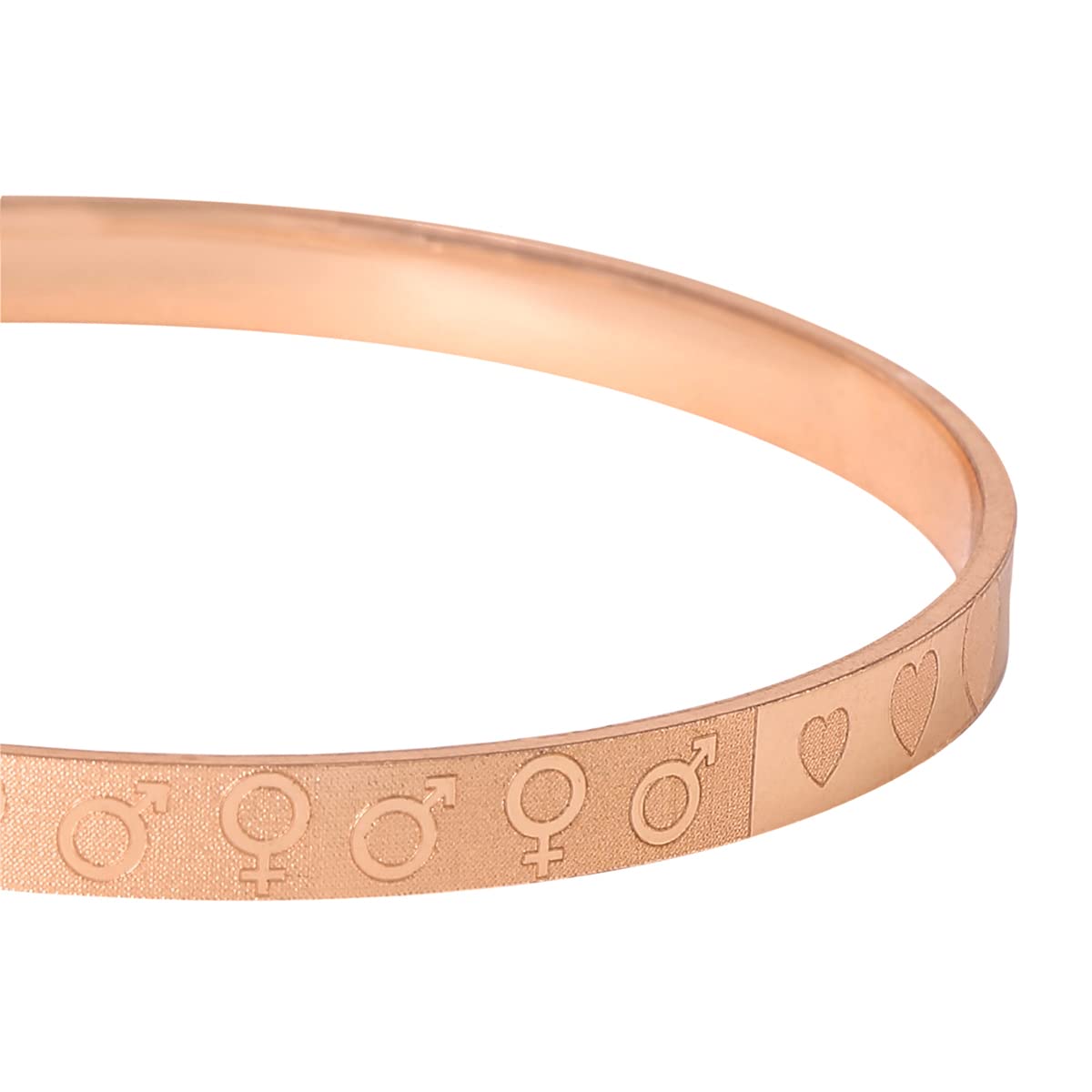 Yellow Chimes Bangles for Women & Girls Traditional Rose Gold Bangles for women Rose Gold Plated Bangles for Girls | Heart Designed Bangles | Birthday Gift For girls & women Anniversary Gift for Wife