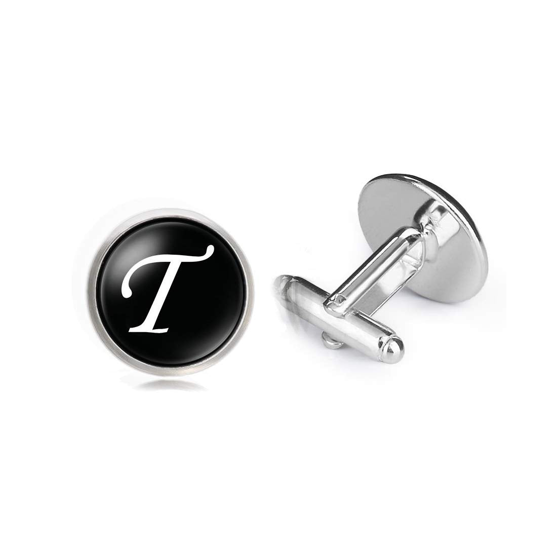 Yellow Chimes Exclusive Collection Alphabet T Statement Stainless Steel Cufflinks for Men (T Cuff Links)