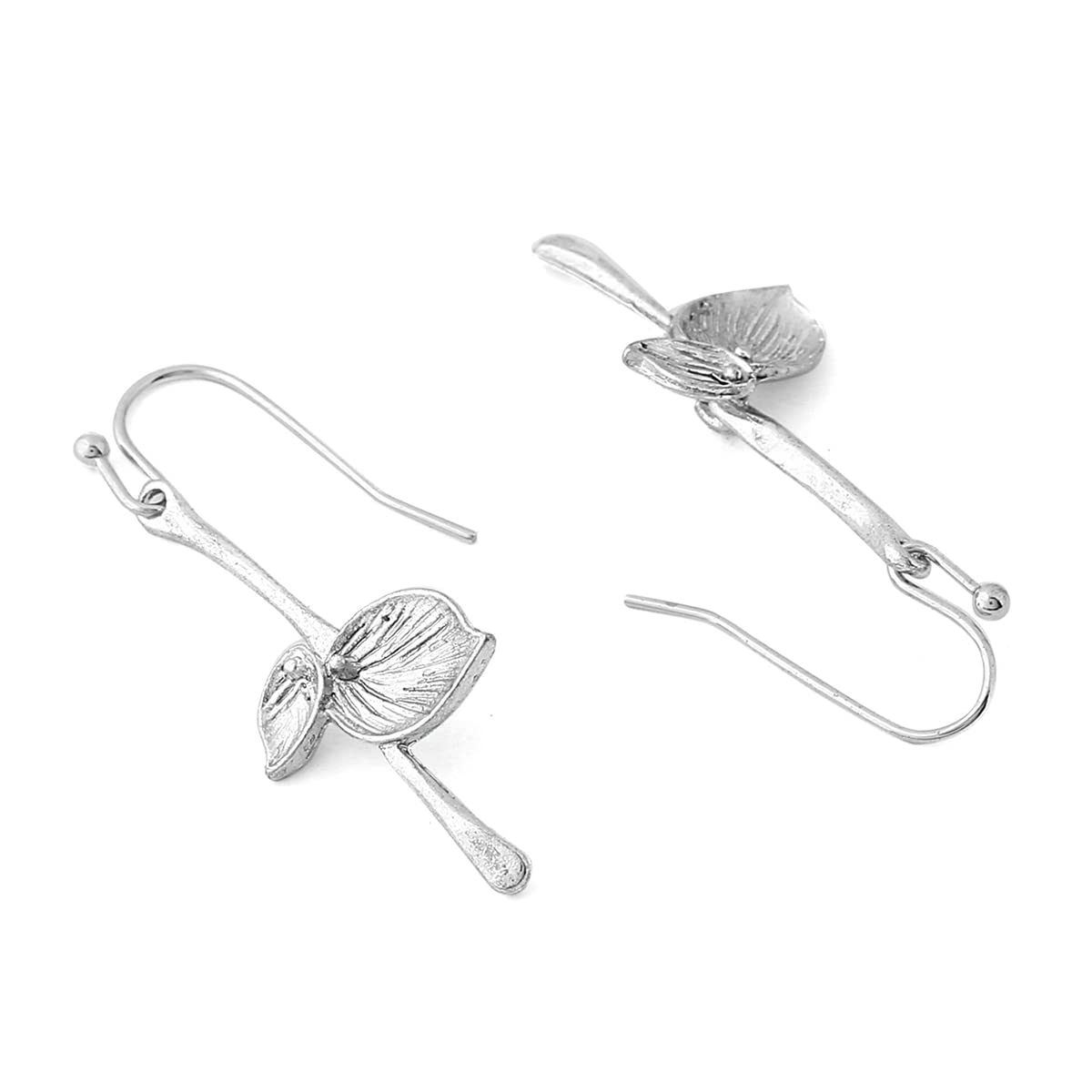 Yellow Chimes Earrings For Women Silver Plated Leaf Designed Drop Earring For Women and Girls