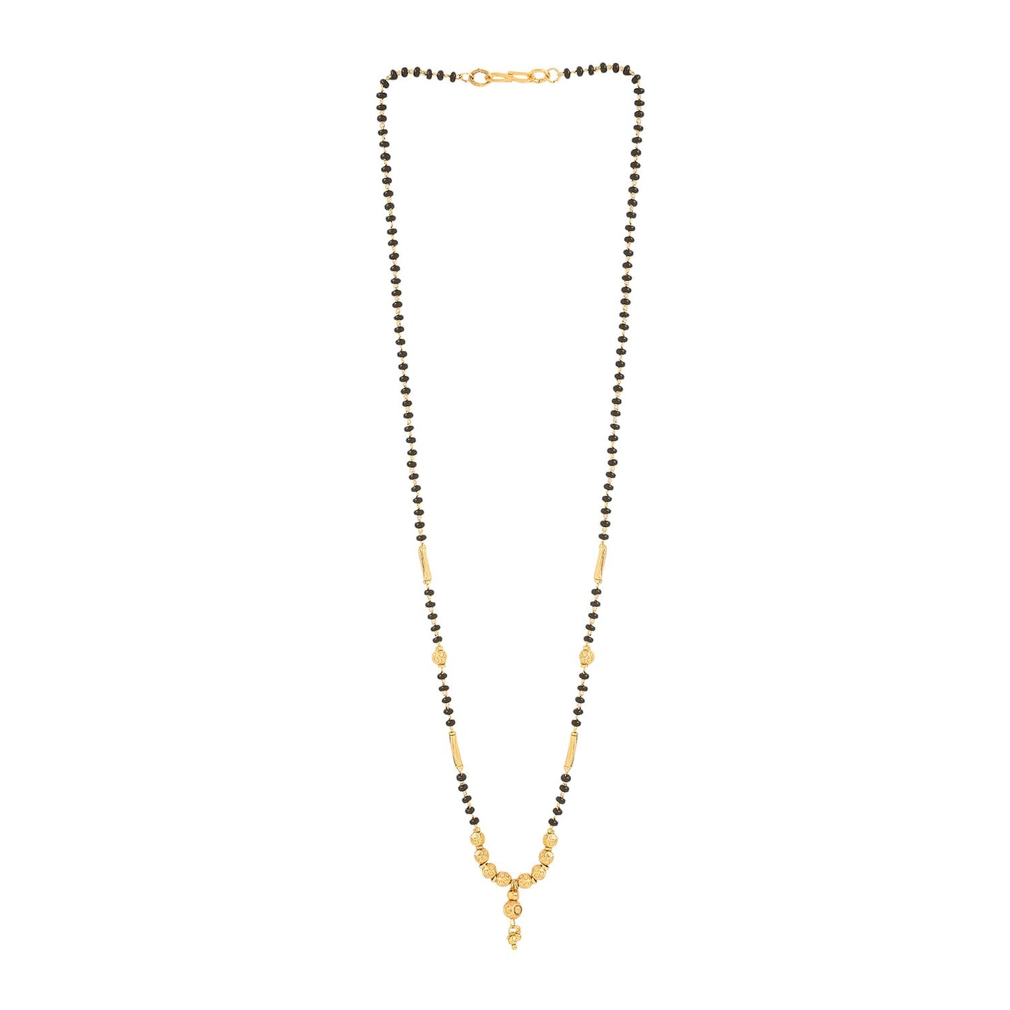 Yellow Chimes Mangalsutra for Women Combo of 3 Pcs Gold Plated Black Beads Mangal Sutra Pendant Necklace for Women and Girls.