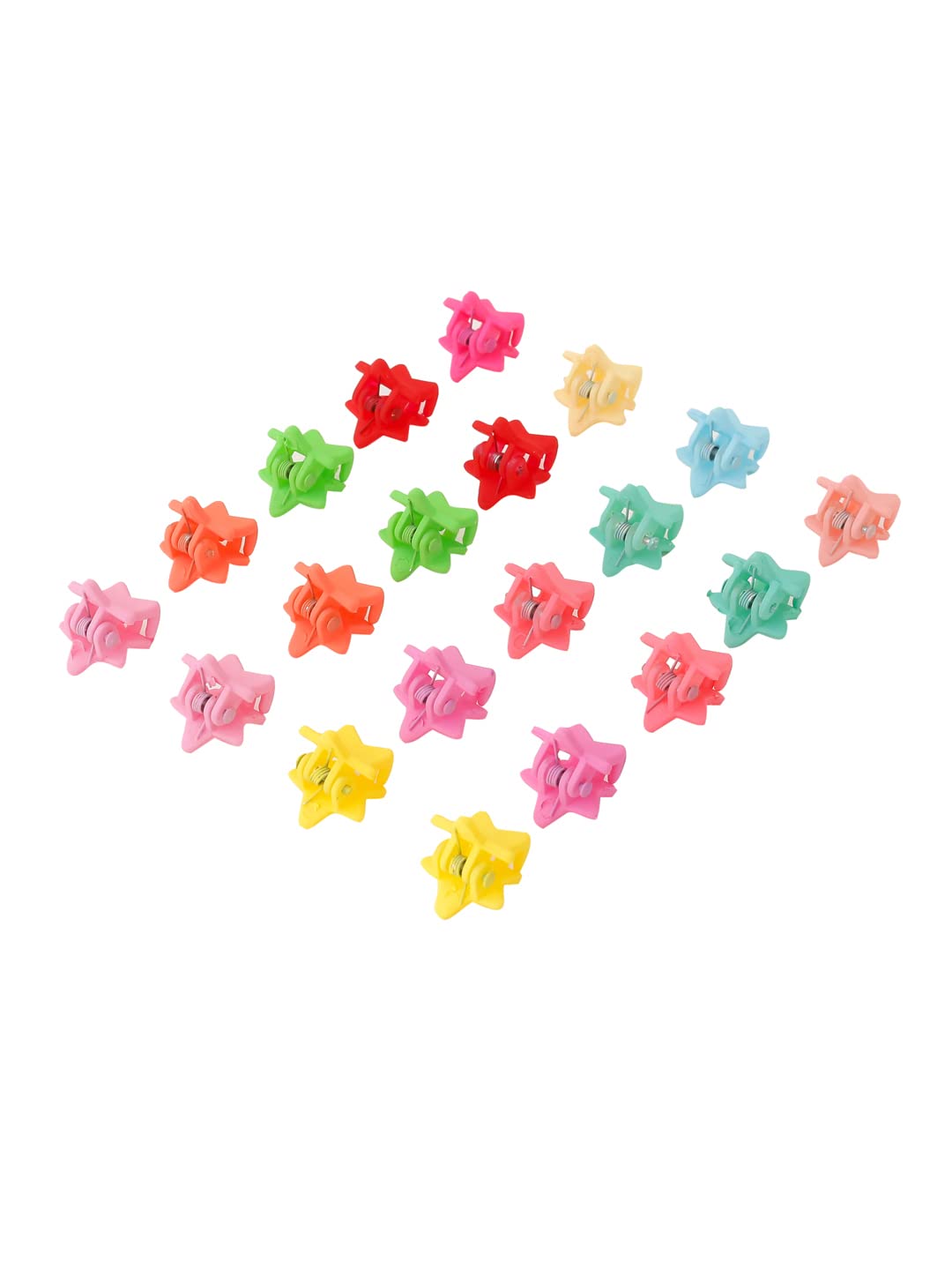 Melbees by Yellow Chimes Hair Clips for Girls Kids Hair Accessories for Girls Hair Claw Clips for Girls Kids Multicolor Star Small Claw Clip 50 Pcs Mini Hair Claw Clips for Girls Baby's Clutchers for Hair