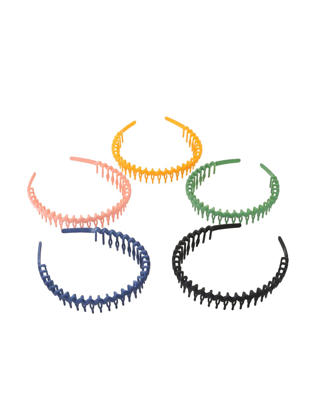 Yellow Chimes Hair Bands for Girls & Women Hair Accessories for Women 5 Pcs Multicolor Hairband for Women Head Band Zigzag Hairband for Women Birthday Gift for Women & Girls