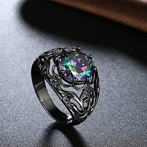 Yellow Chimes Rings for Women A5 Grade Crystal Ring for Night Queen 18K Platinum Plated Crystal Ring for Women and Girls