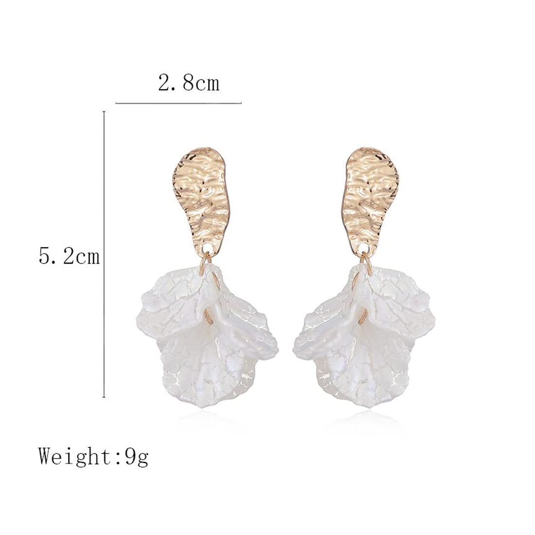 Yellow Chimes Earrings For Women White color Floral Shaped Pearl Drop Earrings For Women and Girls