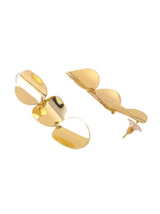 Yellow Chimes Earrings for Women and Girls Fashion Golden Dangler Earrings | Gold Plated Western Geometric Circle Shaped Dangler Earrings | Birthday Gift for Girls & Women Anniversary Gift for Wife