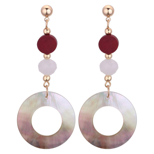 Yellow Chimes Classic Circle Resin Dangle Earring for Women and Girls