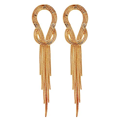 Yellow Chimes Moxie Collection Tie Designer Rose Gold Earrings for Women and Girls