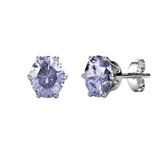 Yellow Chimes Crystals from Swarovski Stud Earrings in Macaroon Box for Women and Girls (Alexandrite)