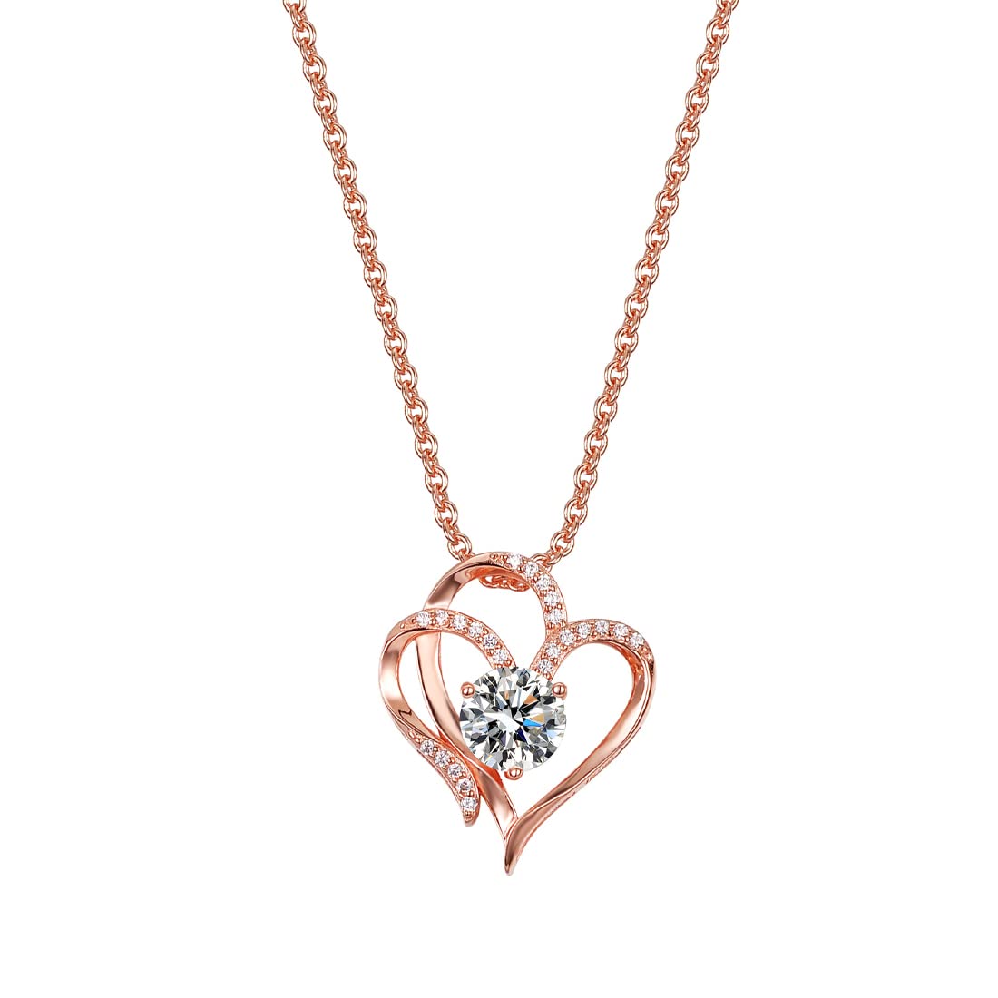 Yellow Chimes Pendant for Women and Girls Heart Pendant for Women | Valentines Special Rose Gold Plated Heart Pendant Chain | Birthday Gift for girls and women Anniversary Gift for Wife