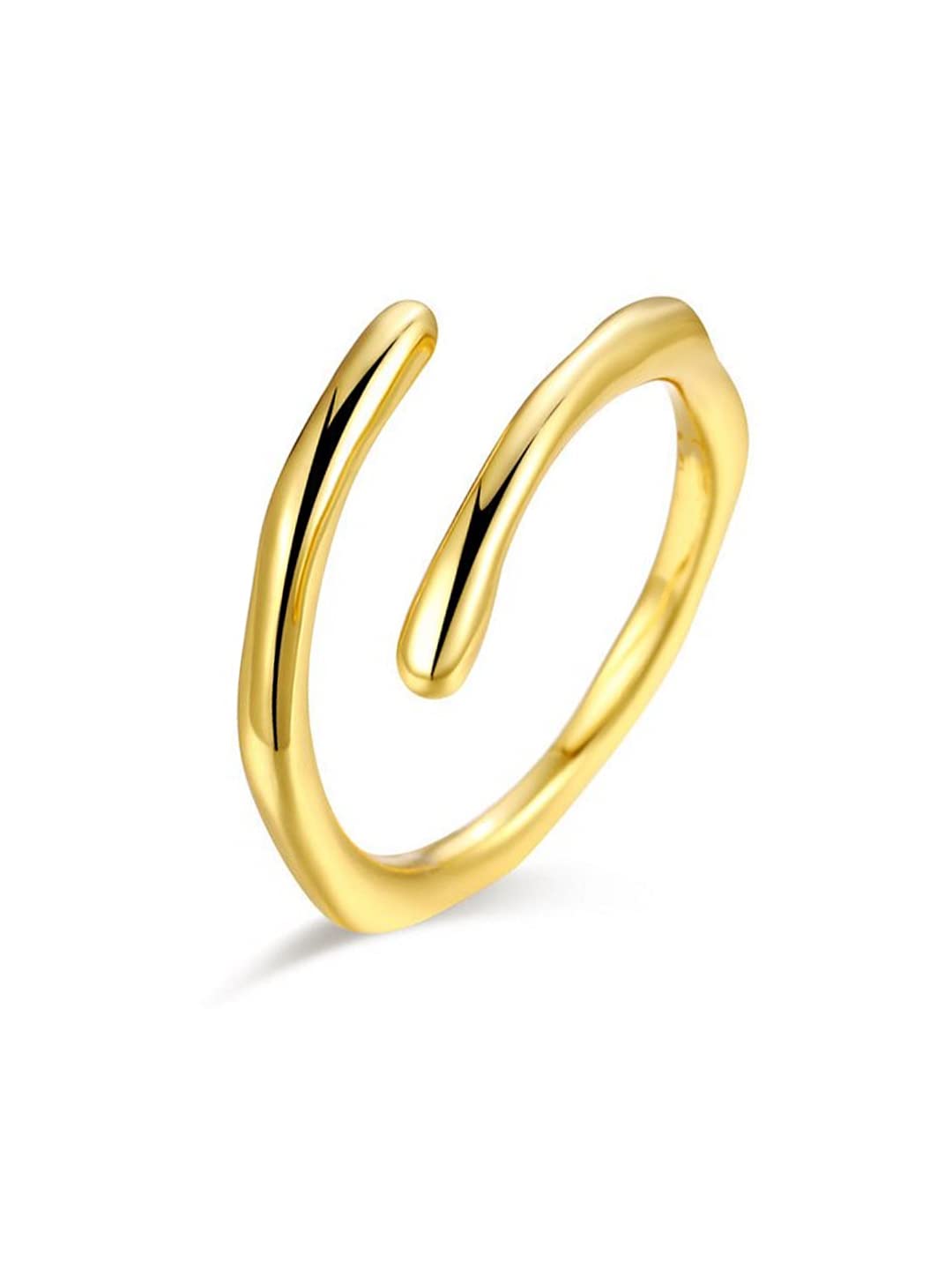 Yellow Chimes Rings for Women & Girls Solid Ring for Girls | Solid Gold Tone Adjustable Finger Ring for Women|Birthday Gift For girls & women Anniversary Gift for Wife