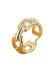 Yellow Chimes Rings for Women & Girls Ring for Girls | Gold Tone Chain Designed Finger Ring for Women | Birthday Gift For girls & women Anniversary Gift for Wife