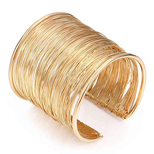 Yellow Chimes Multilayer Strings Wristband openable Cuff Bracelet for Women and Girls