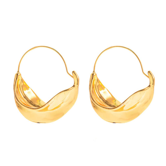 Yellow Chimes Earrings For Women Gold Toned Twisted Huggie Earrings For Women and Girls