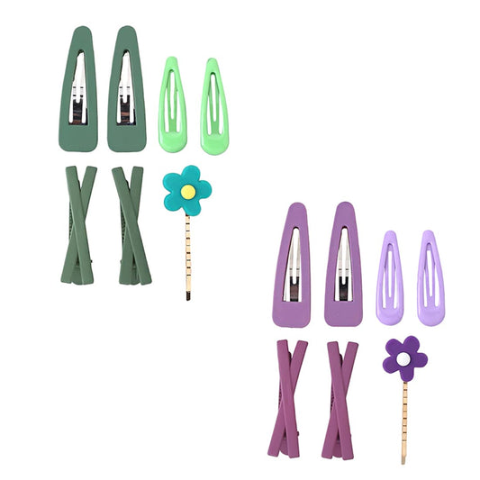 Melbees by Yellow Chimes Hair Clips for Girls Kids Hair Clip Hair Accessories For Girls Cute Characters Pretty Hair Pins for Girls Kids Hair Clips for Baby Girls 14 Pcs Purple Green Alligator Clips for Hair Baby Hair Clips For Kids Toddlers