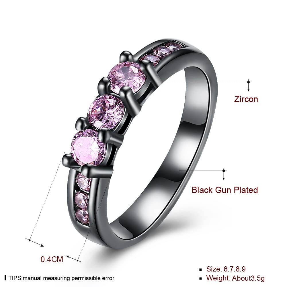 Yellow Chimes Rings for Women A5 Grade Purple Crystal Ring Desire 18K Platinum Plated Adjustable Ring for Women and Girls.