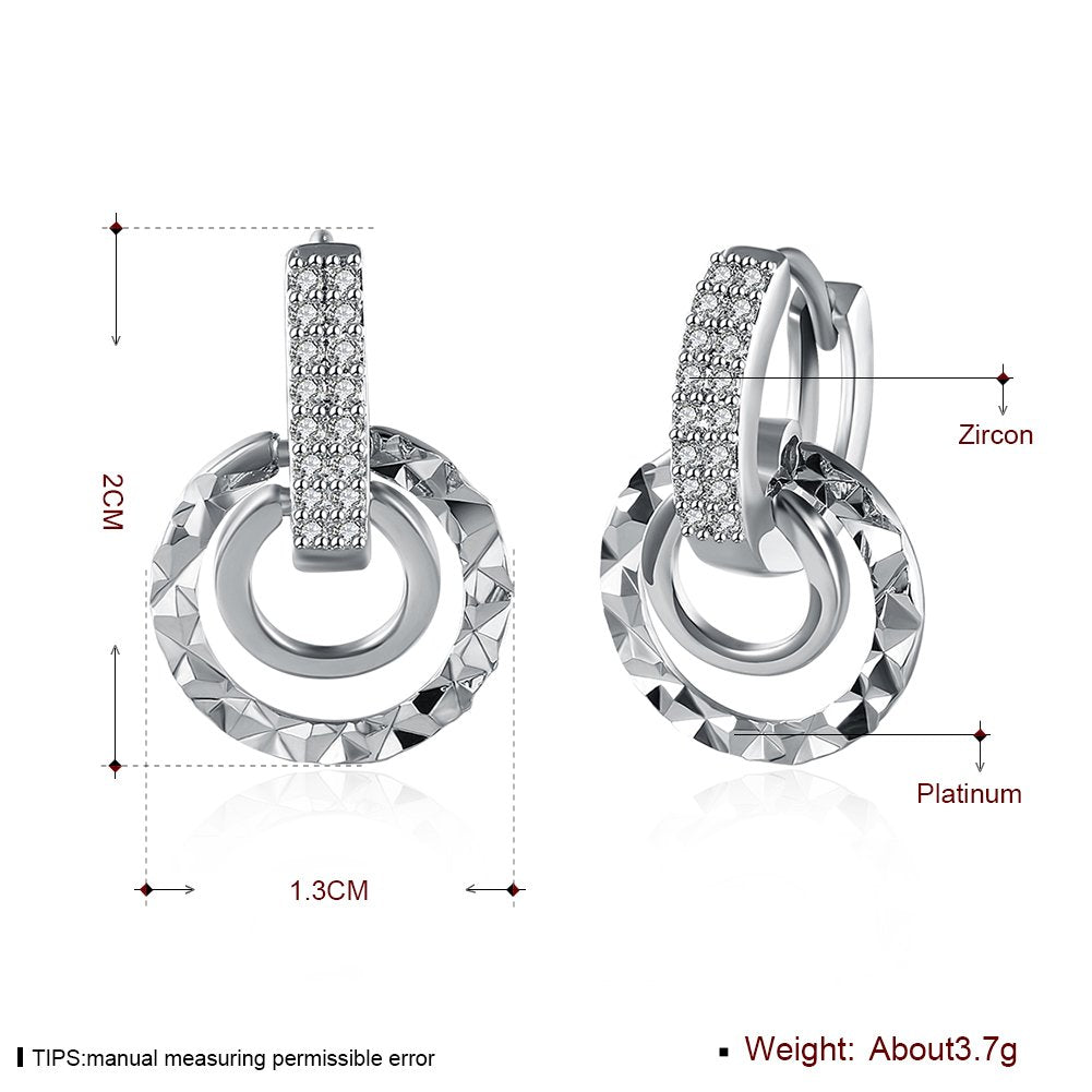 Yellow Chimes Designer Class Collection Silver Plated and Cubic Zirconia Hoop Earrings for Women (Silver)(YCFJER-147HOOP-SL)