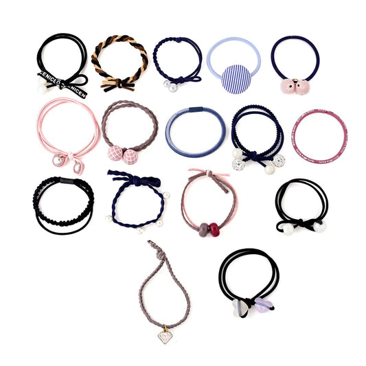 Yellow Chimes Rubber Bands for Women Hair Accessories for Women Hair Rubber Band Multicolor 25 Pcs Elastic Hair Rubber Bands for Women Hair Ties Ponytail Holders with Storage Box Gift For Women and Grils