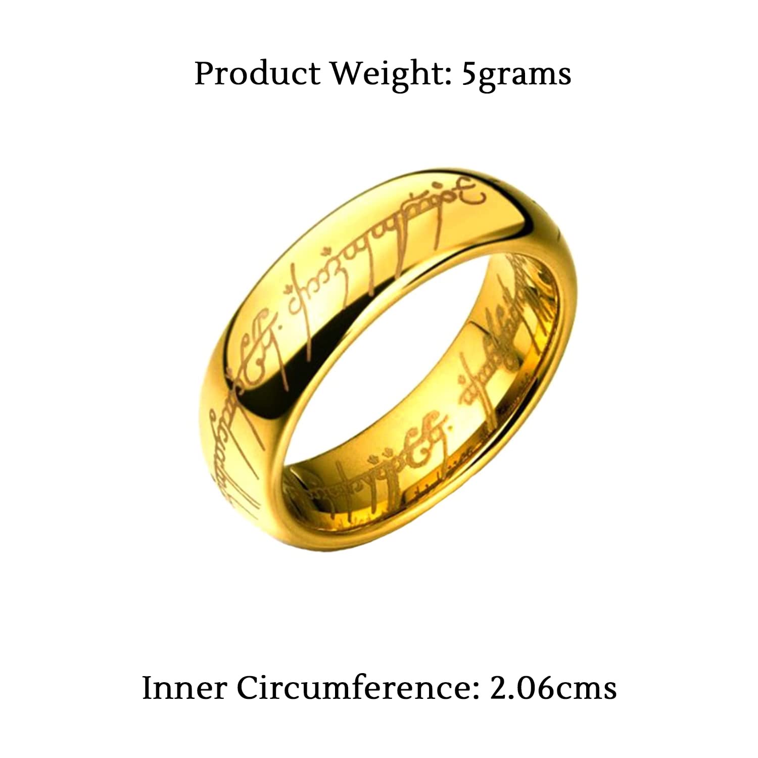Yellow Chimes Rings for Men and Boys | Gold Plated Ring for Men | Finger  Band Mens Ring | Stainless Steel Rings for Men | Birthday Gift for Men and