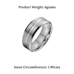 Yellow Chimes Stainless Steel Ring for Men Silver Toned Band Ring for Men and Boys