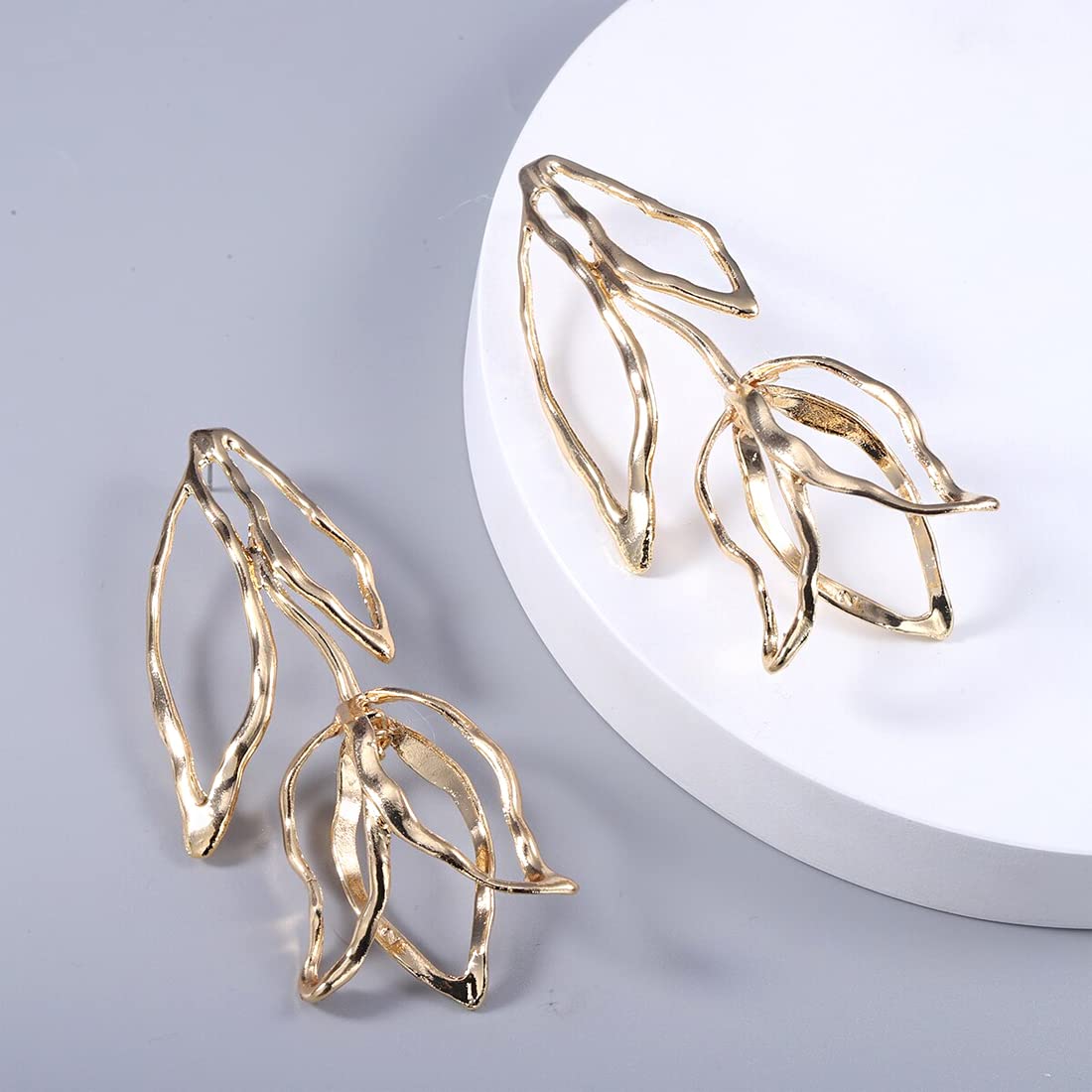 Yellow Chimes Earrings For Women Gold Toned Leaflet Designed Drop Earrings For Women and Girls