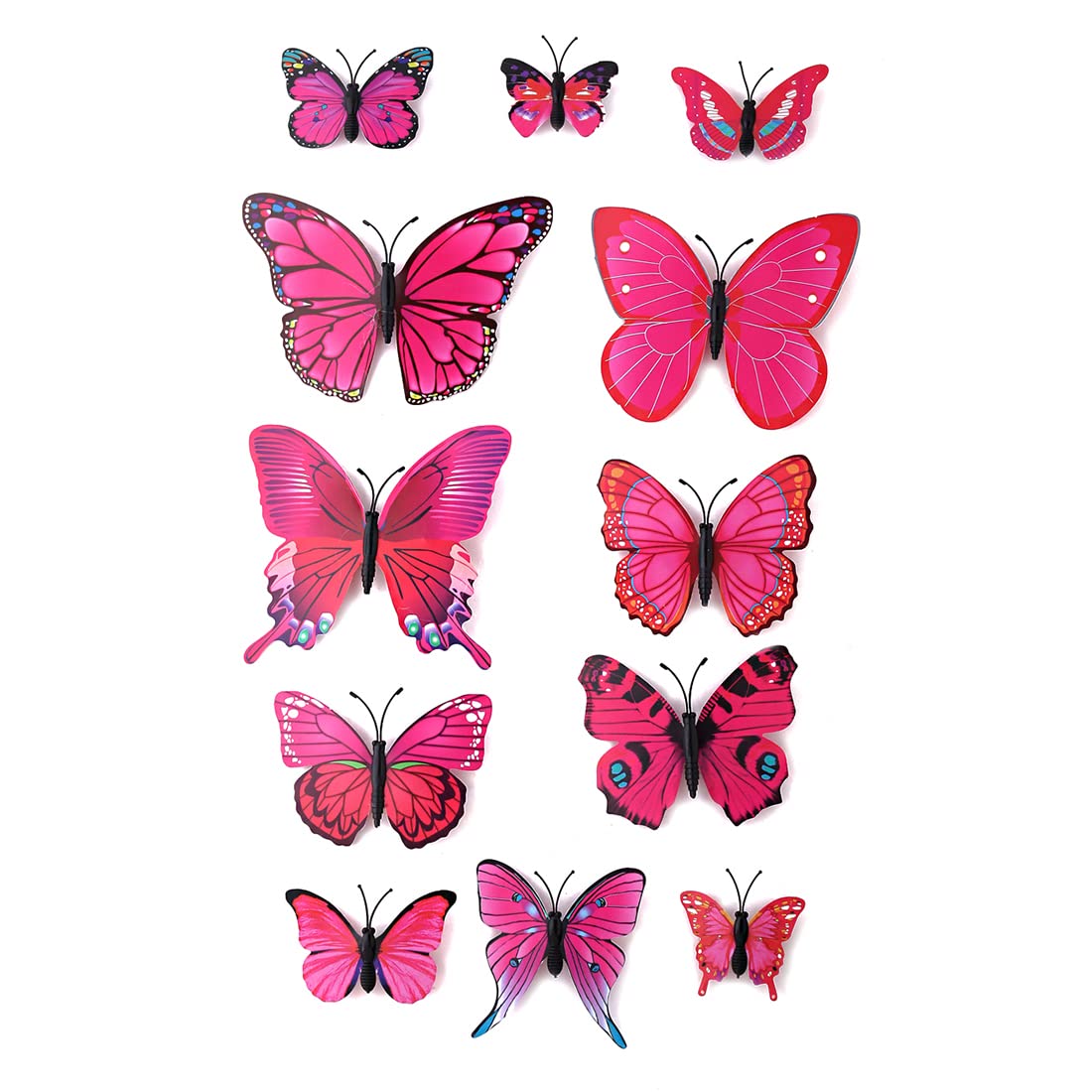 Melbees by Yellow Chimes Hair Clips for Girls Kids Hair Clip Hair Accessories for Girls Baby's Set of 12 Pcs Pink Butterfly Alligator Clips for Girls Hair Clips for Baby Girls Alligator Clips for Hair Baby Hair Clips For Kids Toddlers