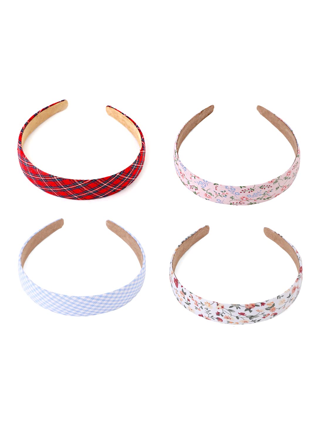 Melbees by Yellow Chimes Hair Bands for Girls Kids Hair Accessories for Girls Baby Hair Band 4 Pcs Floral Printed Multicolor Hairband for Girls Kids Head Bands for Girls Kids & Toddlers