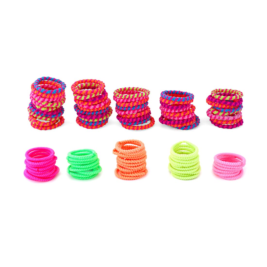 Melbees by Yellow Chimes Hair Rubber Bands for Girls Kids Hair Accessories for Girls Set of 100 Pcs Rubberbands Multicolor Soft & Stretchy Small Ponytail Holders for Girls Kids Teens Toddlers