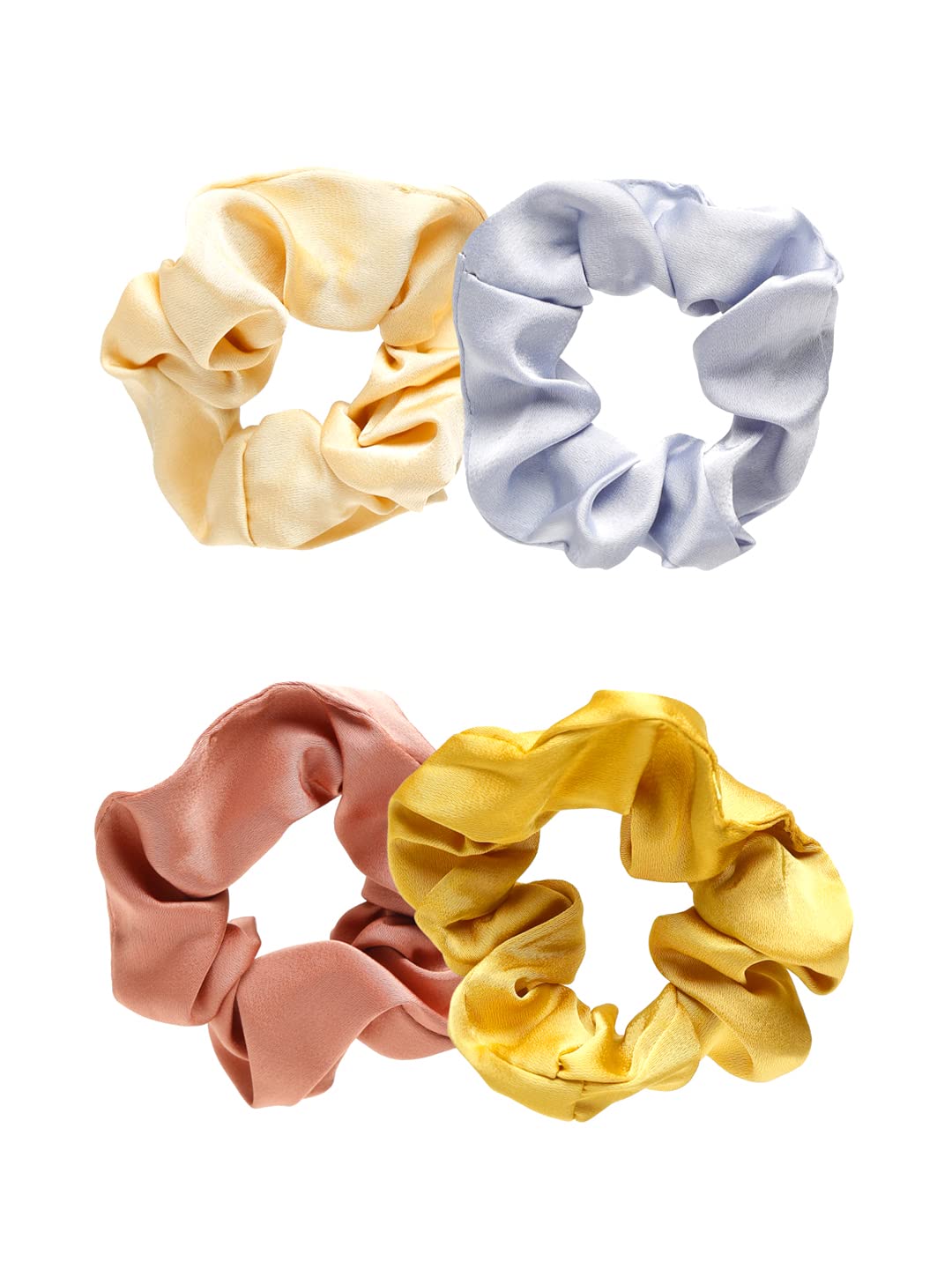 Yellow Chimes Scrunchies for Women Hair Accessories for Women 6 Pcs Satin Scrunchies Set Rubber Bands Multicolor Scrunchie Ponytail Holders Hair Ties for Women and Girls Gifts for Women and Girls