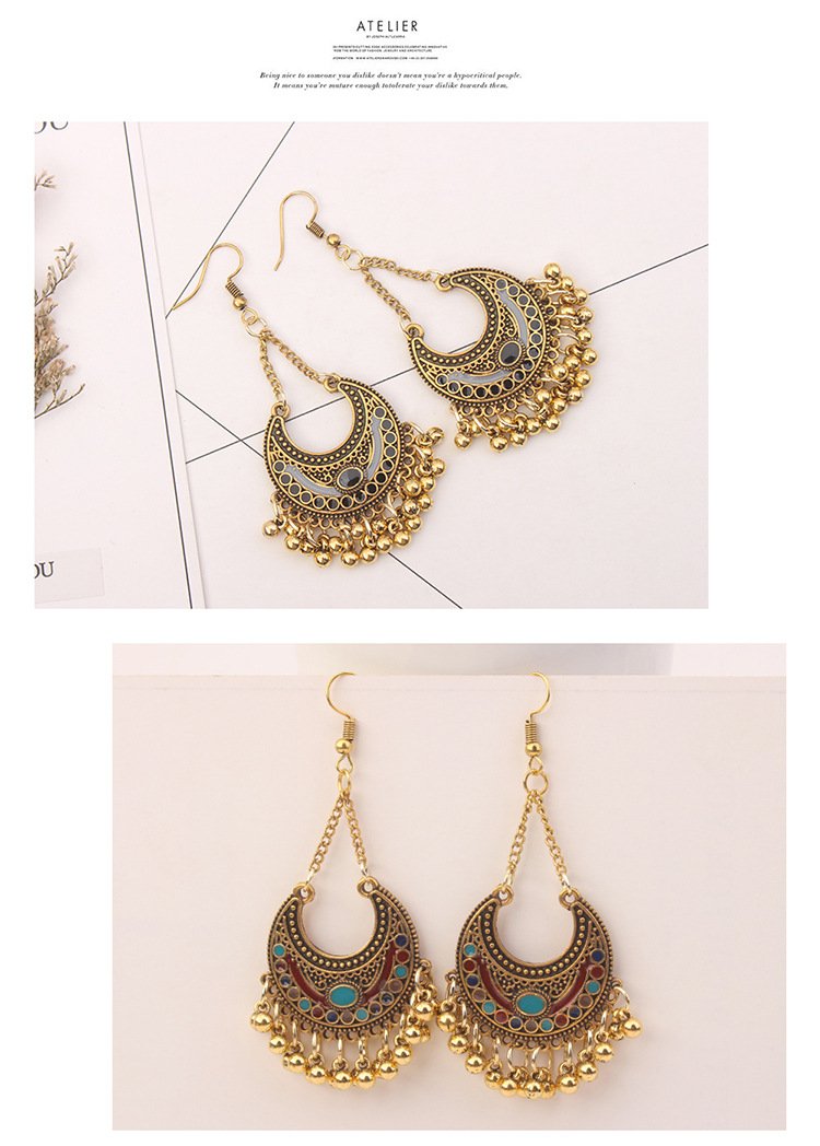 Yellow Chimes Antique Ethnic Fusion Chandbali Earrings for Women & Girls…
