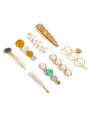 Yellow Chimes Hair Clips for Women Girls Hair Accessories for Women Multicolor Hair Clip 8 Pcs Hair Clips for Girls Shiny Hairclips Alligator Clips Hair Pins for Women and Girls Gift For Women & Girls