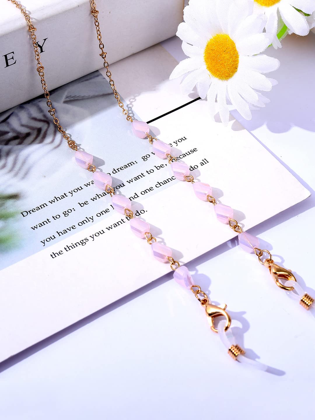 Yellow Chimes Sunglasses Chain for Women Eyeglasses Chain Multicolor Beadded Face Mask Chains Sunglasses Accessories/Sunglasses Lanyard for Girls and Women (Style-19)