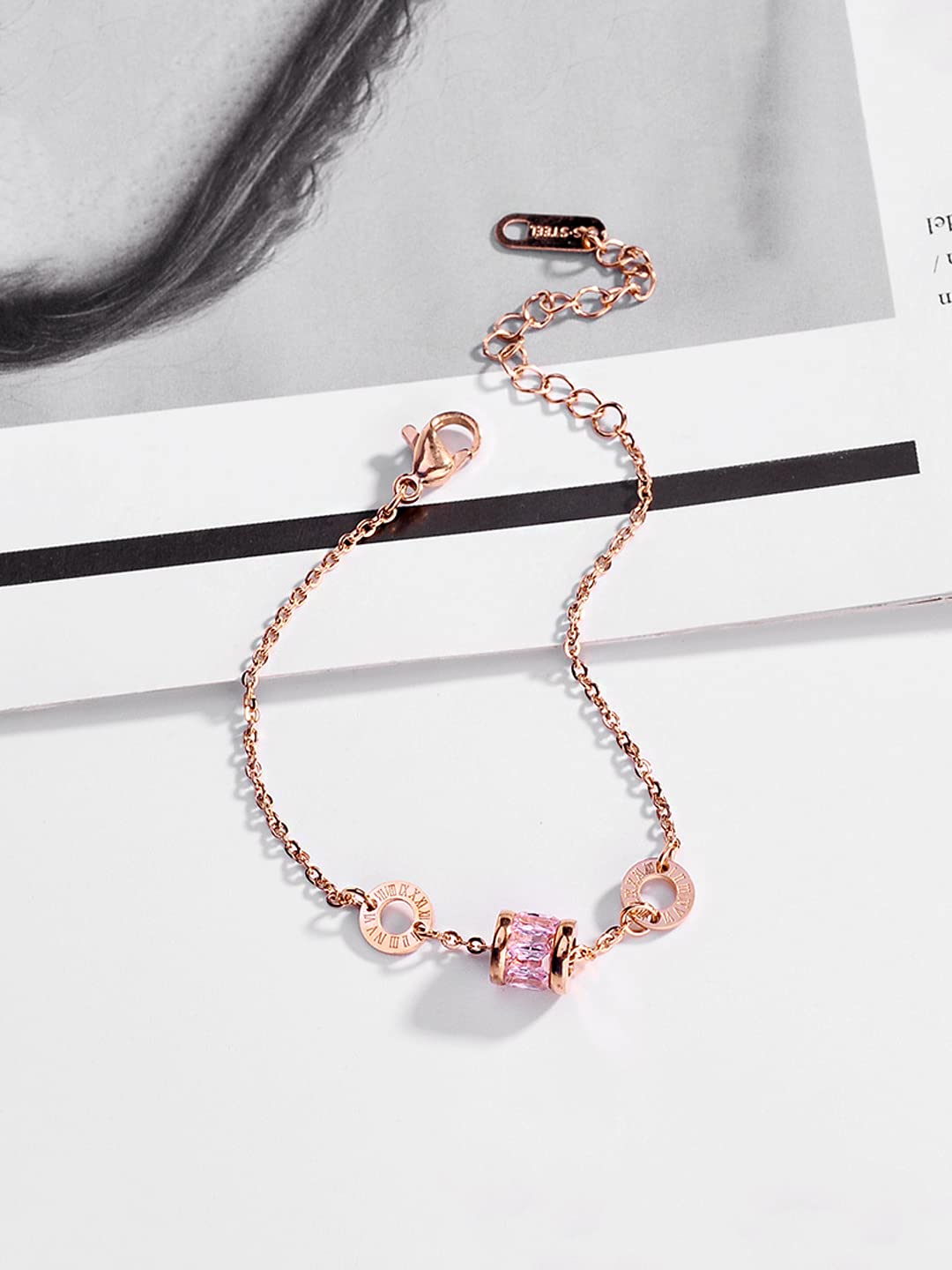 Colorful American Diamond Bracelet - Gift for Girlfriend - Caroline  Multicolor Crystal Chain Bracelet by Blingivne – Blingvine