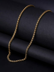Yellow Chimes Chain for Men and Boys Gold Chain Interlinked Neck Chain | Stainless Steel Chains for Men | Accessories Jewellery for Men | Birthday Gift for Men & Boys Anniversary Gift for Husband