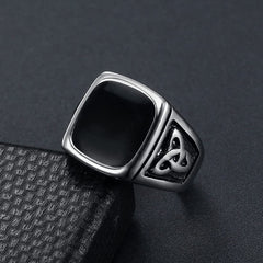Yellow Chimes Rings for Men and Boys | Silver Ring for Men | Square Shaped Men's Ring | Stainless Steel Rings for Men | Accessories Jewellery for Men | Birthday Gift for Men and Boys Anniversary Gift for Husband (Size US 10)