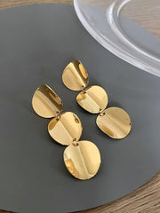 Yellow Chimes Earrings for Women and Girls Fashion Golden Dangler Earrings | Gold Plated Western Geometric Circle Shaped Dangler Earrings | Birthday Gift for Girls & Women Anniversary Gift for Wife