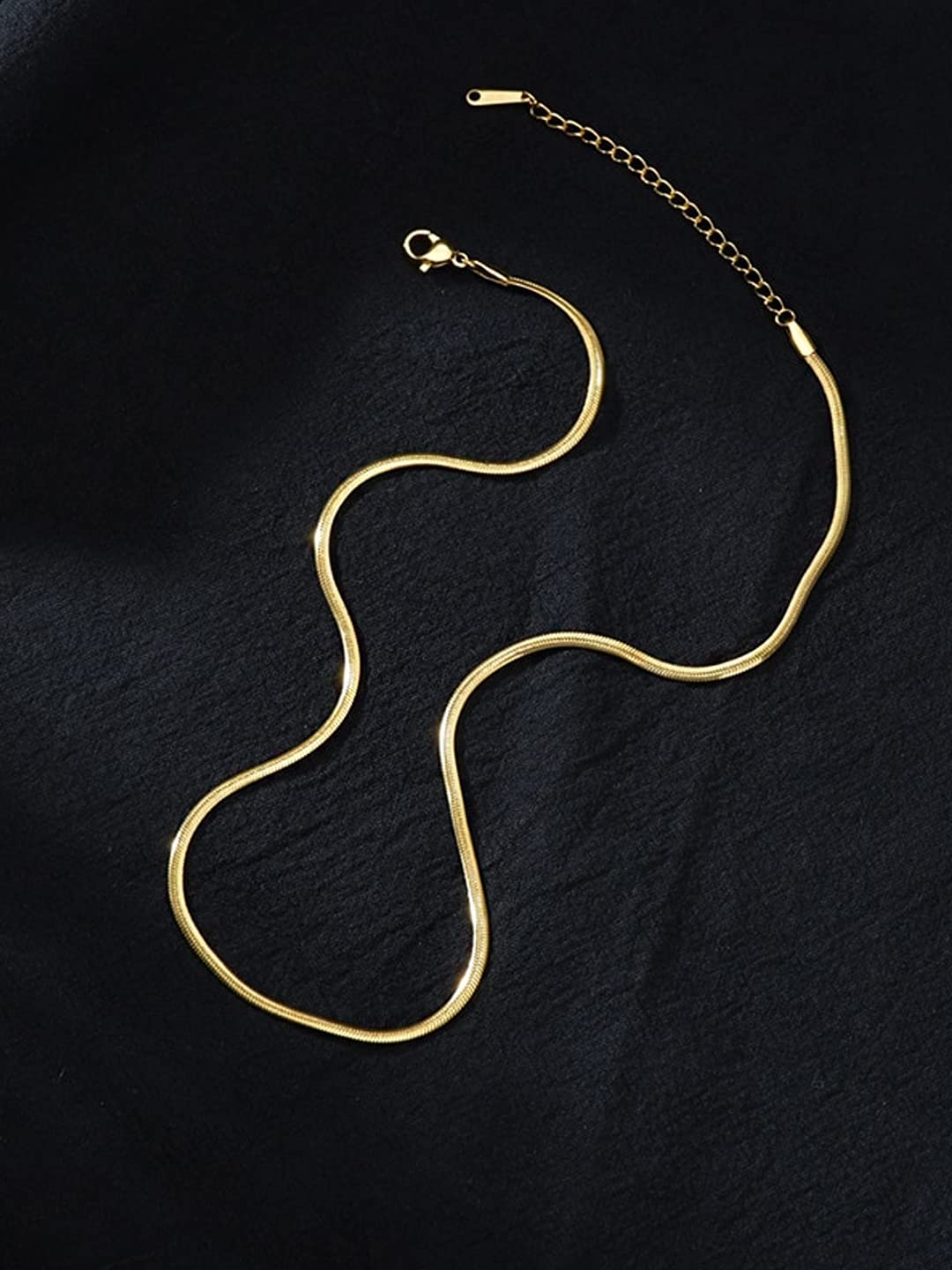 Yellow Chimes Layered Choker Necklace for Women Minimal Shaped Neck Chains Charm Designed Choker Necklace for Women and Girls. (NK 1)