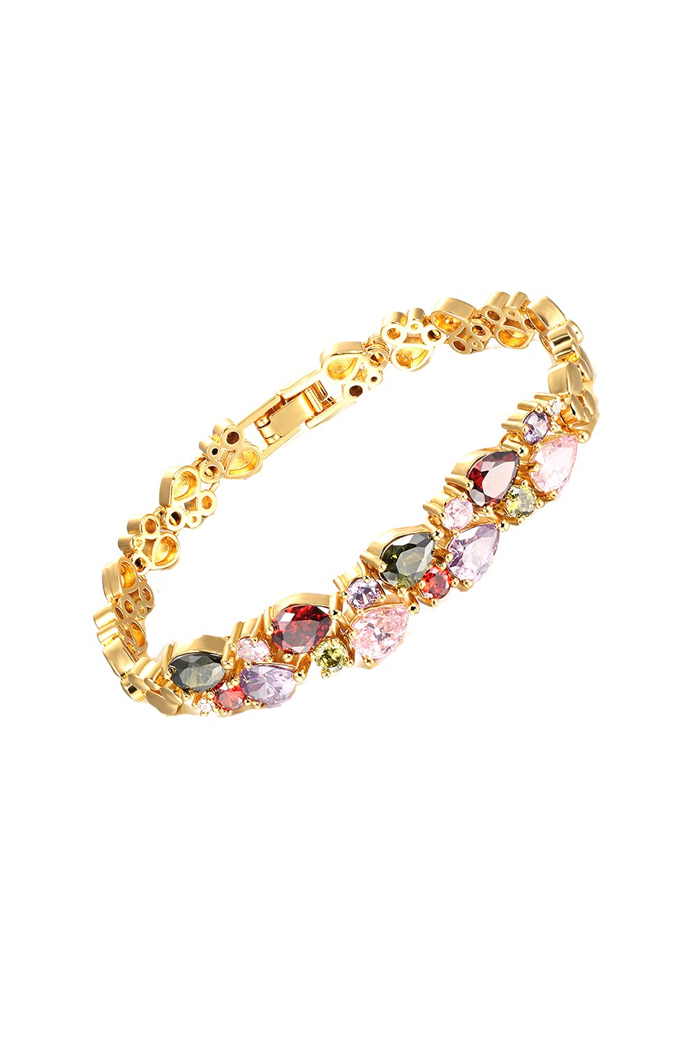 Yellow Chimes Swiss Cubic Zirconia 18K Gold Plated Bracelet for Girls and Women
