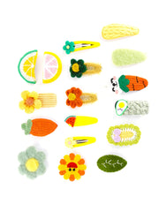 Melbees by Yellow Chimes Hair Clips for Girls Kids Hair Clip Hair Accessories For Girls Cute Characters Pretty Snap Hair Clips for Baby Girls 16 Pcs Green Alligator Clips for Hair Baby Hair Clips